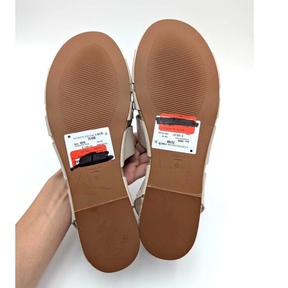 Bruno Magli Perla Ankle Strap Espadrille Sandals Women's Cream Size US9M EU40 - Picture 8 of 13